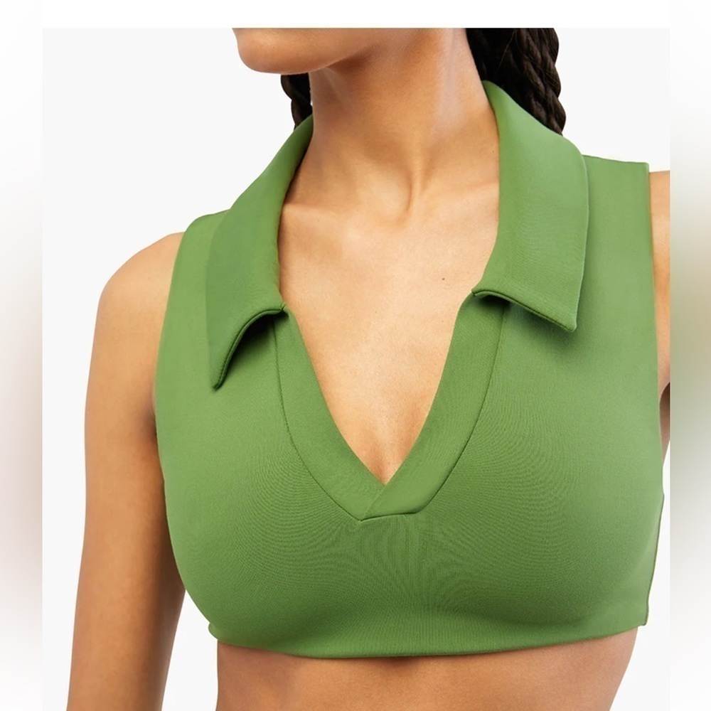NWT We Wore What Polo Crop Bra Tennis Top
